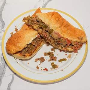 Ground beef hoagie at Destinis Buffalo
